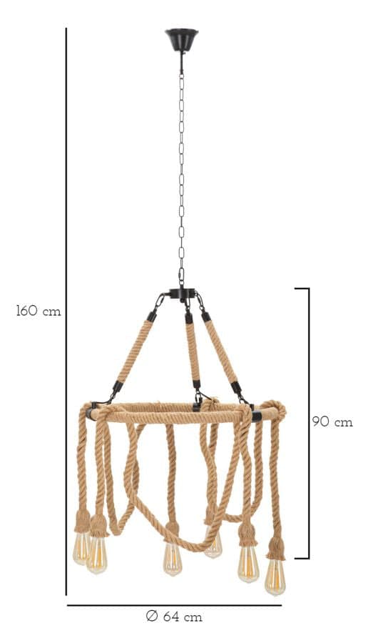 FURNLUX TAKLAMPA REP BRUN 64CM