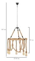 Miniatyrbild 9 av 9: FURNLUX TAKLAMPA REP BRUN 64CM