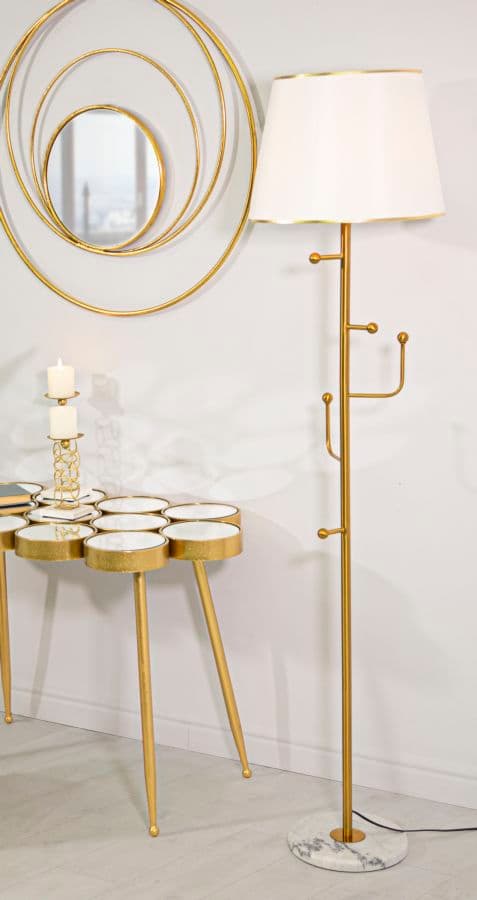 FURNLUX GULVLAMPEOPHÆNG GULD 41CM