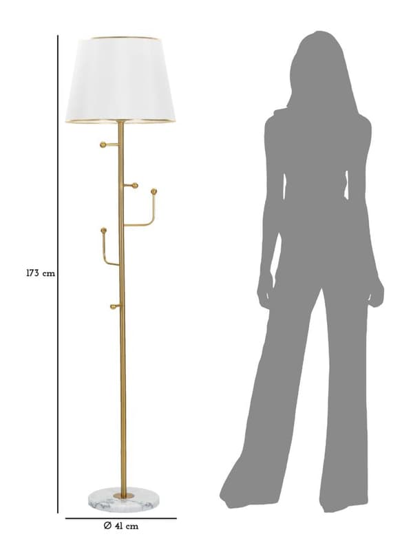 FURNLUX GULVLAMPEOPHÆNG GULD 41CM