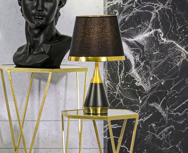 FURNLUX BORDSLAMPA BLACKY BLACK 28CM