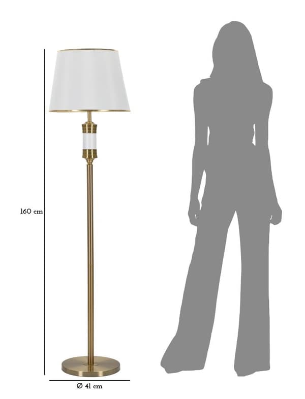 FURNLUX GOLVLAMPA WHITY GOLD 41CM