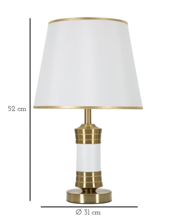 FURNLUX BORDSLAMPA WHITY GOLD 31CM