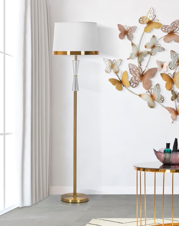 FURNLUX GULVLAMPE CRISTAL GOLD 40CM