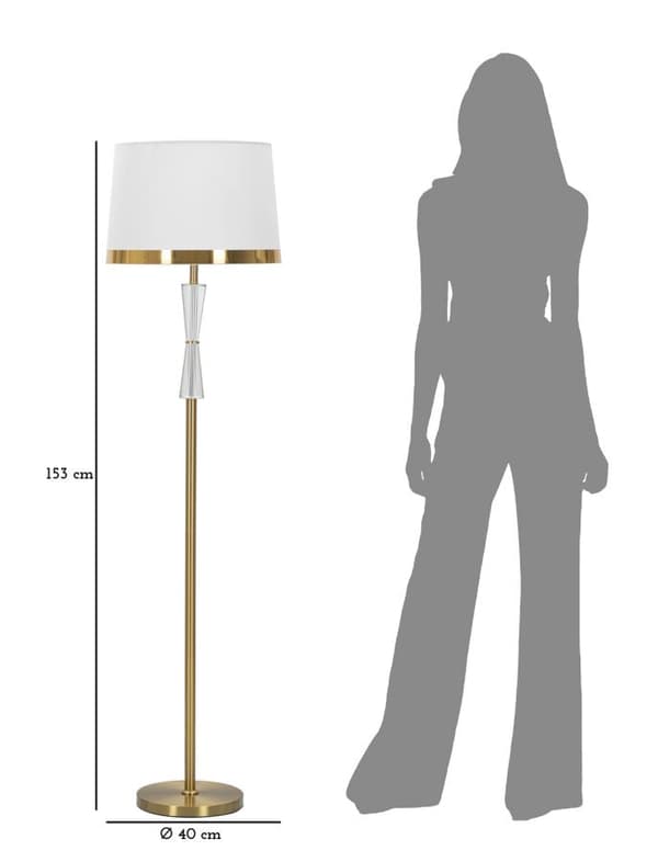 FURNLUX GULVLAMPE CRISTAL GOLD 40CM