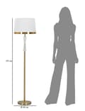 Miniatyrbillede 6 af 6: FURNLUX GULVLAMPE CRISTAL GOLD 40CM