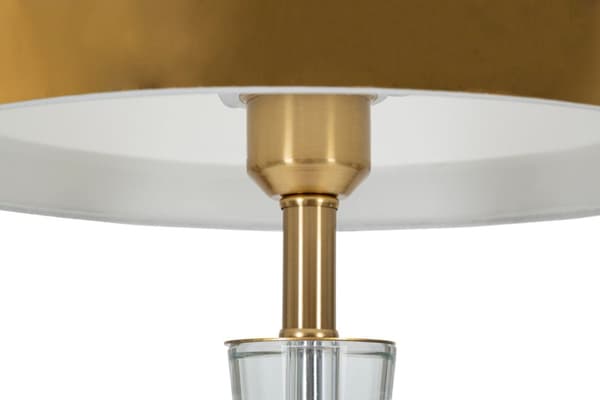 FURNLUX BORDLAMPE CRISTAL GOLD 30CM