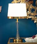 Miniatyrbillede 5 af 6: FURNLUX BORDLAMPE CRISTAL GOLD 30CM
