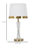 Miniatyrbillede 6 af 6: FURNLUX BORDLAMPE CRISTAL GOLD 30CM