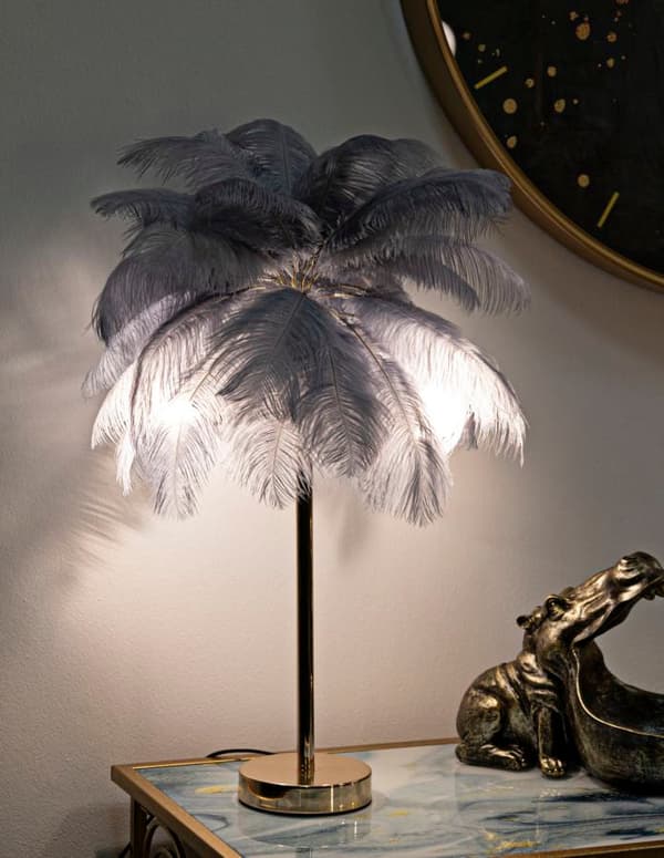FURNLUX BORDSLAMPA PALM GULD 40CM