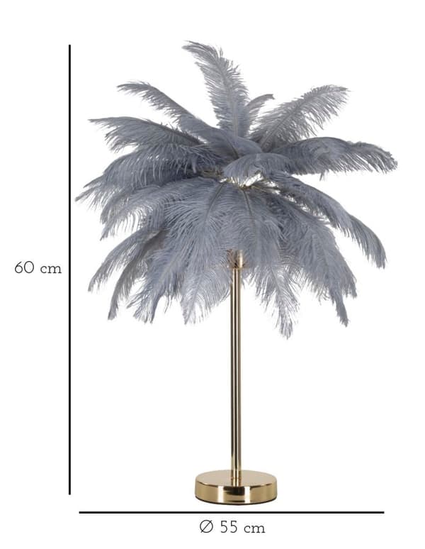 FURNLUX BORDSLAMPA PALM GULD 40CM