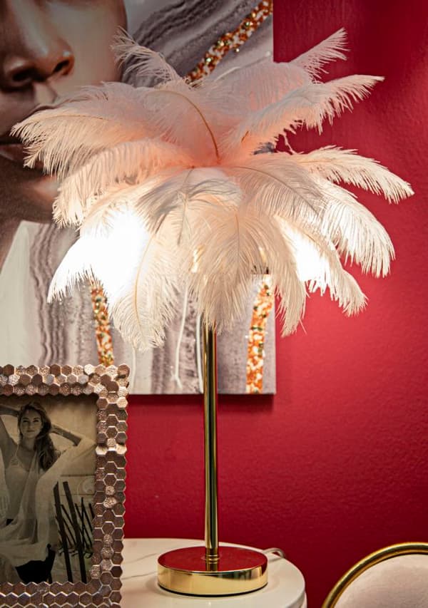 FURNLUX BORDSLAMPA PALM ROSA 40CM