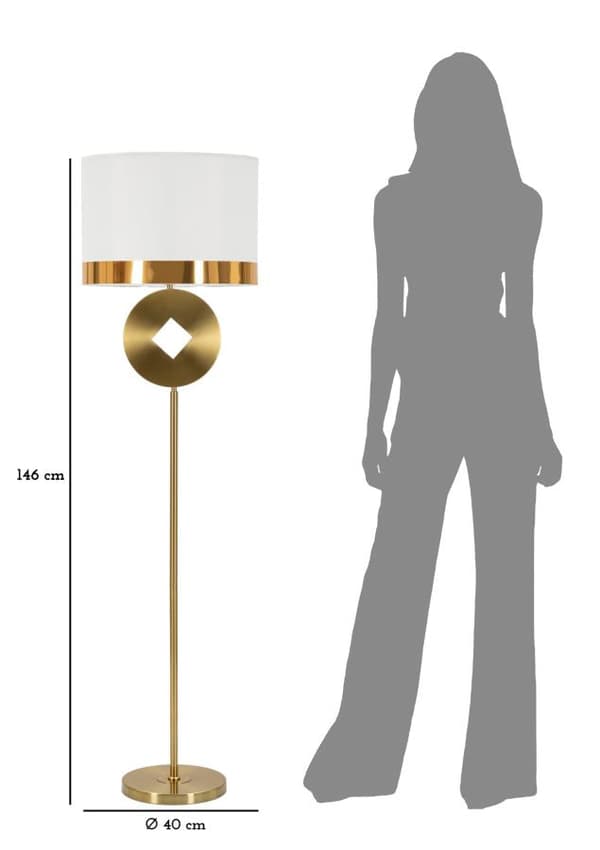FURNLUX GOLVLAMPA MYNT GULD 40CM