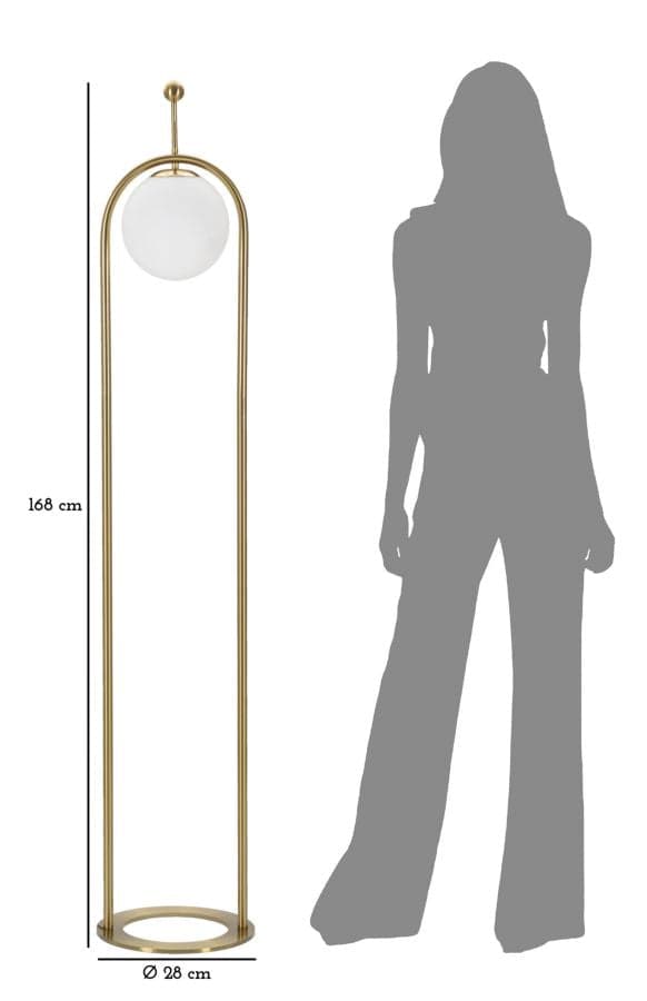 FURNLUX GOLVLAMPA GLAMORÖS GULD 28CM