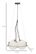 Miniatyrbild 8 av 8: FURNLUX TAKLAMPA JAPAN GULD 45CM