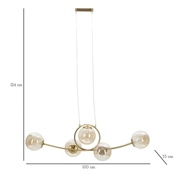 FURNLUX LOFTSLAMPE JAPAN GULD 100CM