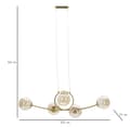 Miniatyrbillede 8 af 8: FURNLUX LOFTSLAMPE JAPAN GULD 100CM