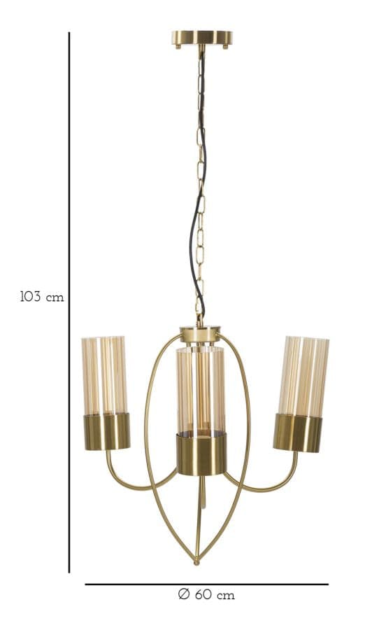 FURNLUX LOFTSLAMPE VERSAILLES SORT 60CM