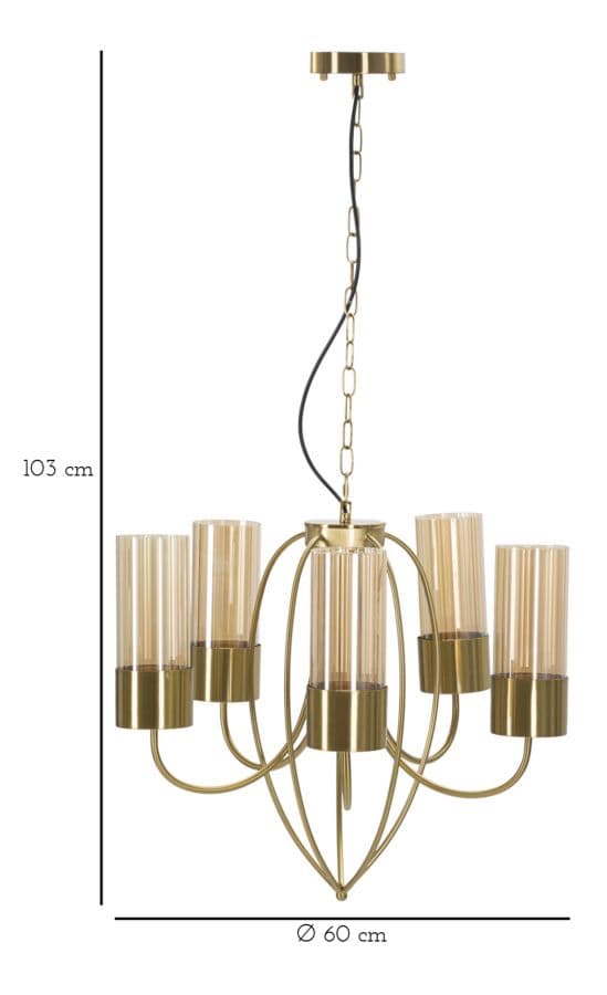FURNLUX LOFTSLAMPE VERSAILLES SORT 60CM