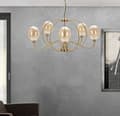 Miniatyrbillede 6 af 7: FURNLUX LOFTSLAMPE VIENNA GOLD 100CM