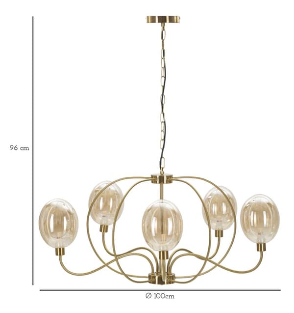 FURNLUX LOFTSLAMPE VIENNA GOLD 100CM