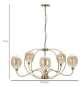 Miniatyrbillede 7 af 7: FURNLUX LOFTSLAMPE VIENNA GOLD 100CM
