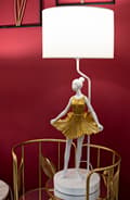 Miniatyrbild 6 av 7: FURNLUX BORDSLAMPA DANCER GULD 30CM