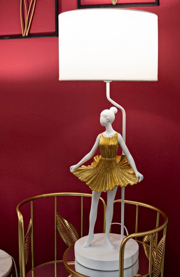 FURNLUX BORDSLAMPA DANCER GULD 30CM