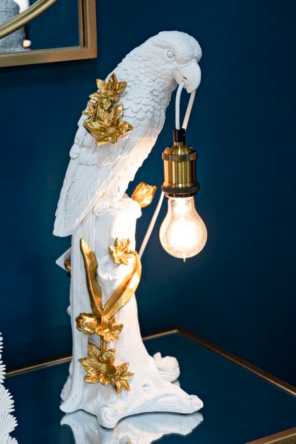 FURNLUX BORDSLAMPA PAPEGOJA GULD 20CM