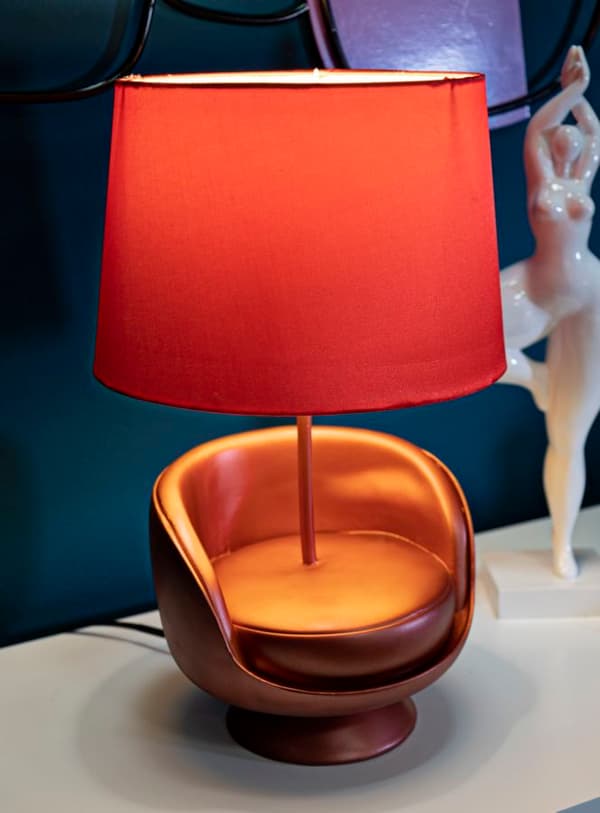 FURNLUX BORDLAMPE MIDCENTURY RØD 26CM