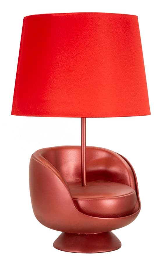 FURNLUX BORDLAMPE MIDCENTURY RØD 26CM