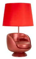 Miniatyrbillede 2 af 6: FURNLUX BORDLAMPE MIDCENTURY RØD 26CM