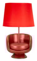 Miniatyrbillede 1 af 6: FURNLUX BORDLAMPE MIDCENTURY RØD 26CM