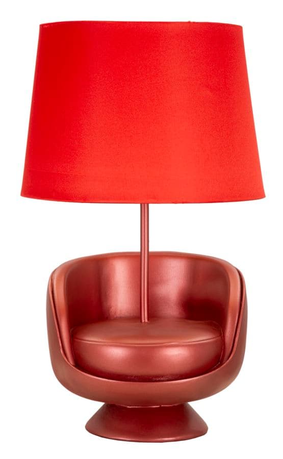 FURNLUX BORDLAMPE MIDCENTURY RØD 26CM