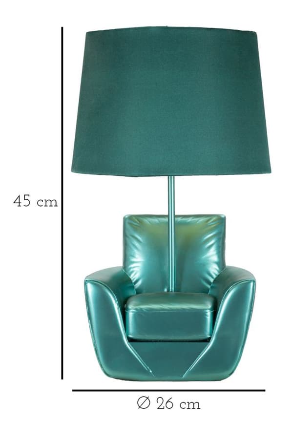 FURNLUX BORDSLAMPA MIDCENTURY GRÖN 26CM