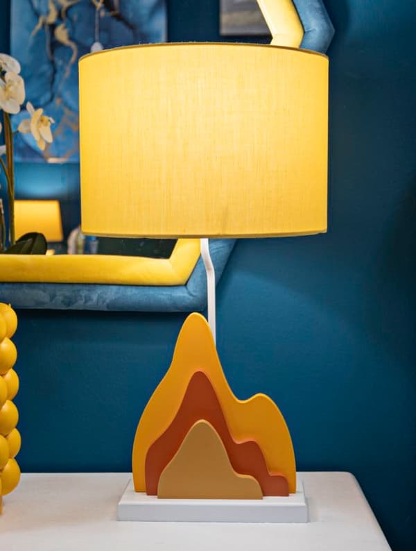 FURNLUX BORDSLAMPA FÄRGGLAD GUL 30CM