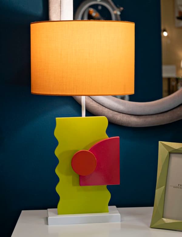 FURNLUX BORDSLAMPA FÄRGGLAD GUL 30CM