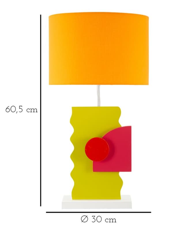 FURNLUX BORDSLAMPA FÄRGGLAD GUL 30CM
