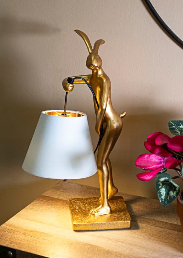 FURNLUX BORDSLAMPA KANIN GULD 26CM