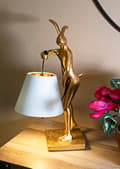 Miniatyrbild 6 av 7: FURNLUX BORDSLAMPA KANIN GULD 26CM