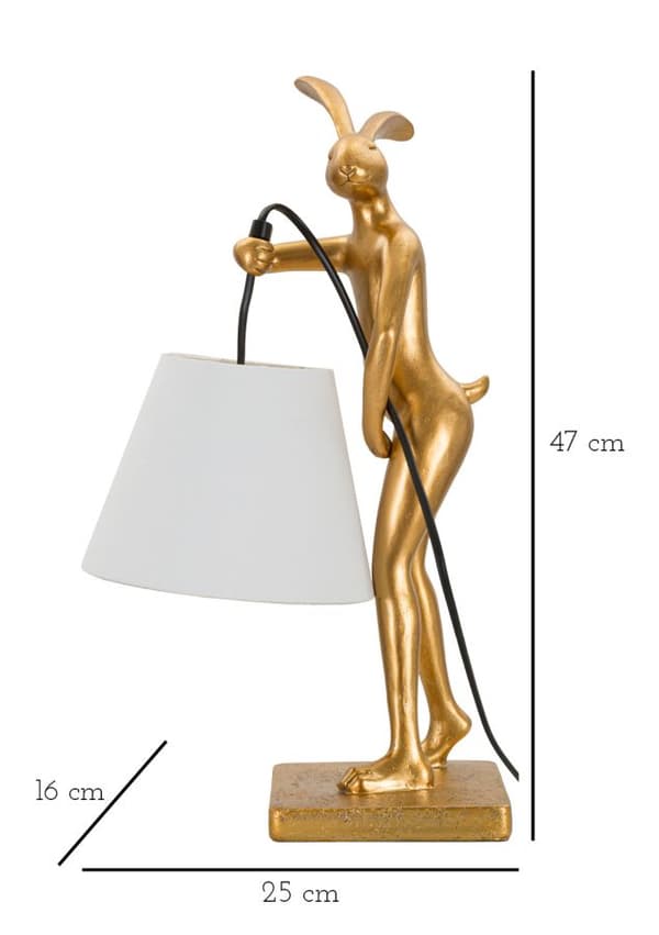 FURNLUX BORDSLAMPA KANIN GULD 26CM