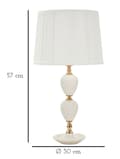 Miniatyrbild 6 av 6: FURNLUX BORDSLAMPA TORY VIT 30CM