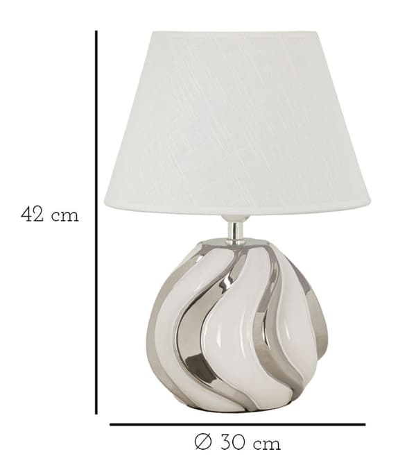 FURNLUX BORDSLAMPA SKINANDE VIT 30CM