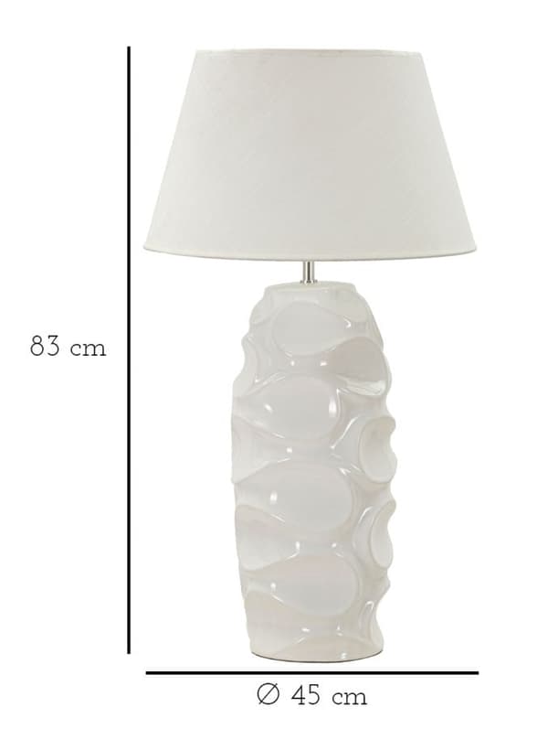 FURNLUX BORDSLAMPA WARSAW VIT 45CM