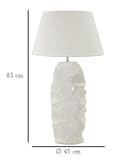 Miniatyrbild 6 av 6: FURNLUX BORDSLAMPA WARSAW VIT 45CM