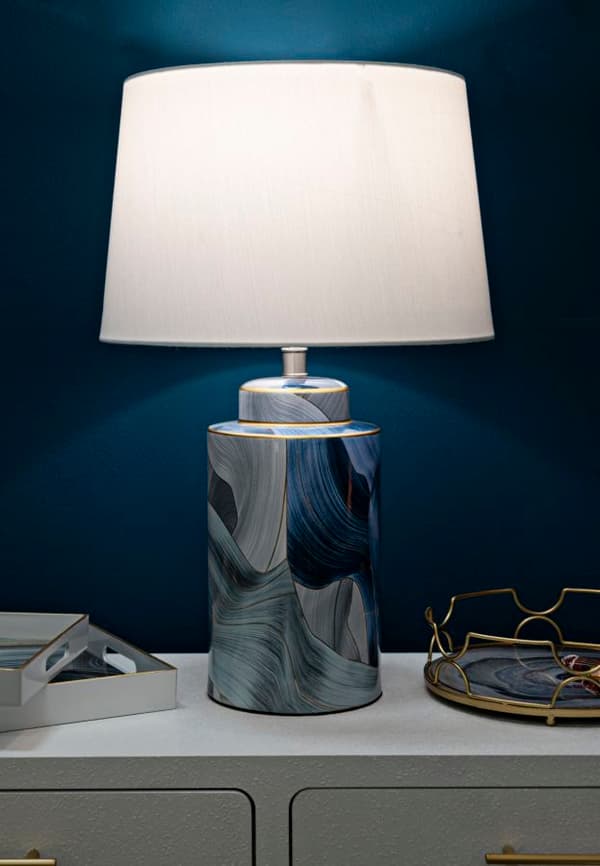 FURNLUX BORDSLAMPA ELEGANT VIT 40CM