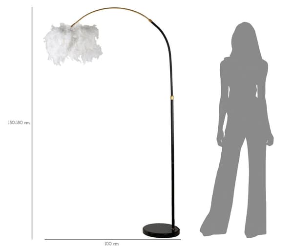 FURNLUX GOLVLAMPA PLUR VIT 100CM