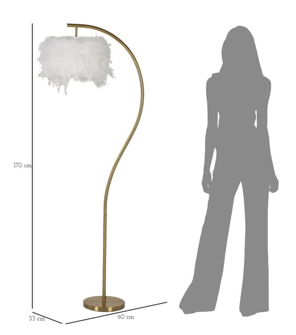 FURNLUX GULVLAMPE SEMIHVID 60CM