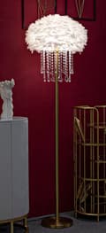 Miniatyrbild 5 av 6: FURNLUX GOLVLAMPA DIAMON VIT 40CM