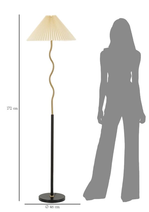 FURNLUX GOLVLAMPA CLOSY SVART 46CM